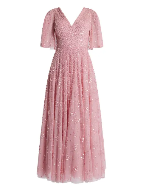 Needle & Thread vestido bordado con lentejuelas
