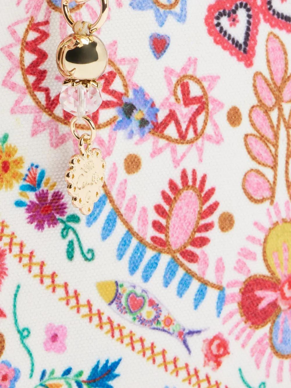 Camilla Clutch met print Wit