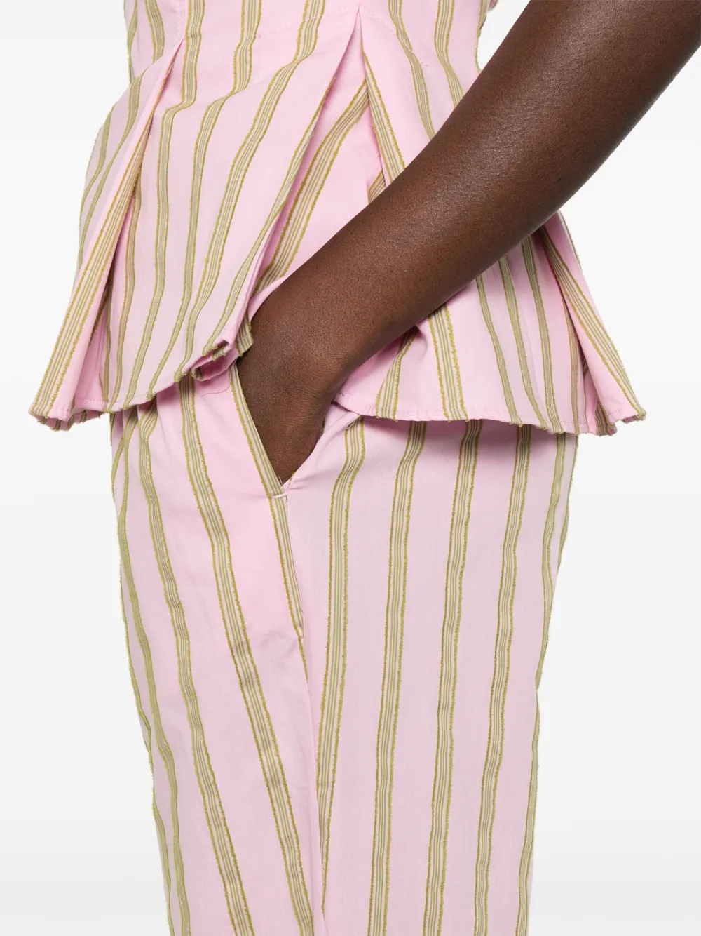 Stine Goya Gestreepte broek Roze
