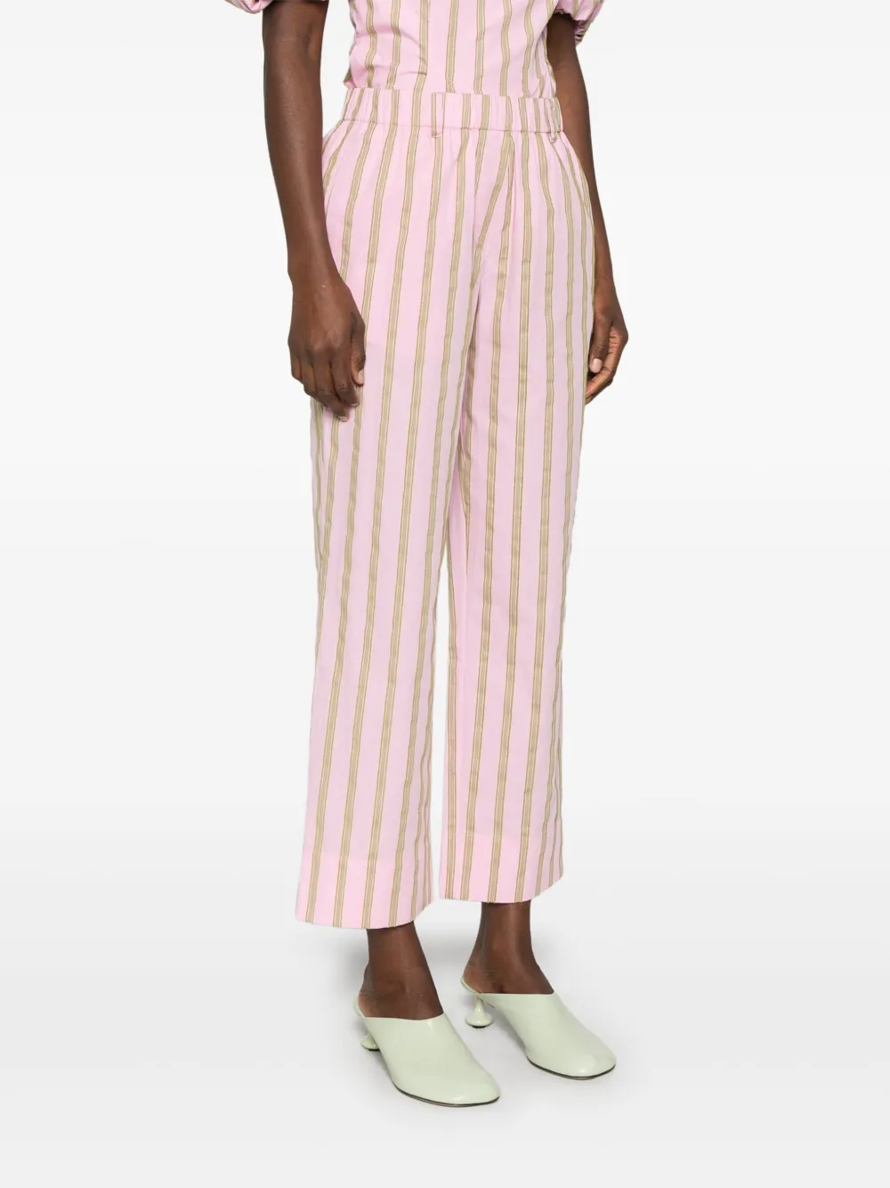 Stine Goya Gestreepte broek Roze