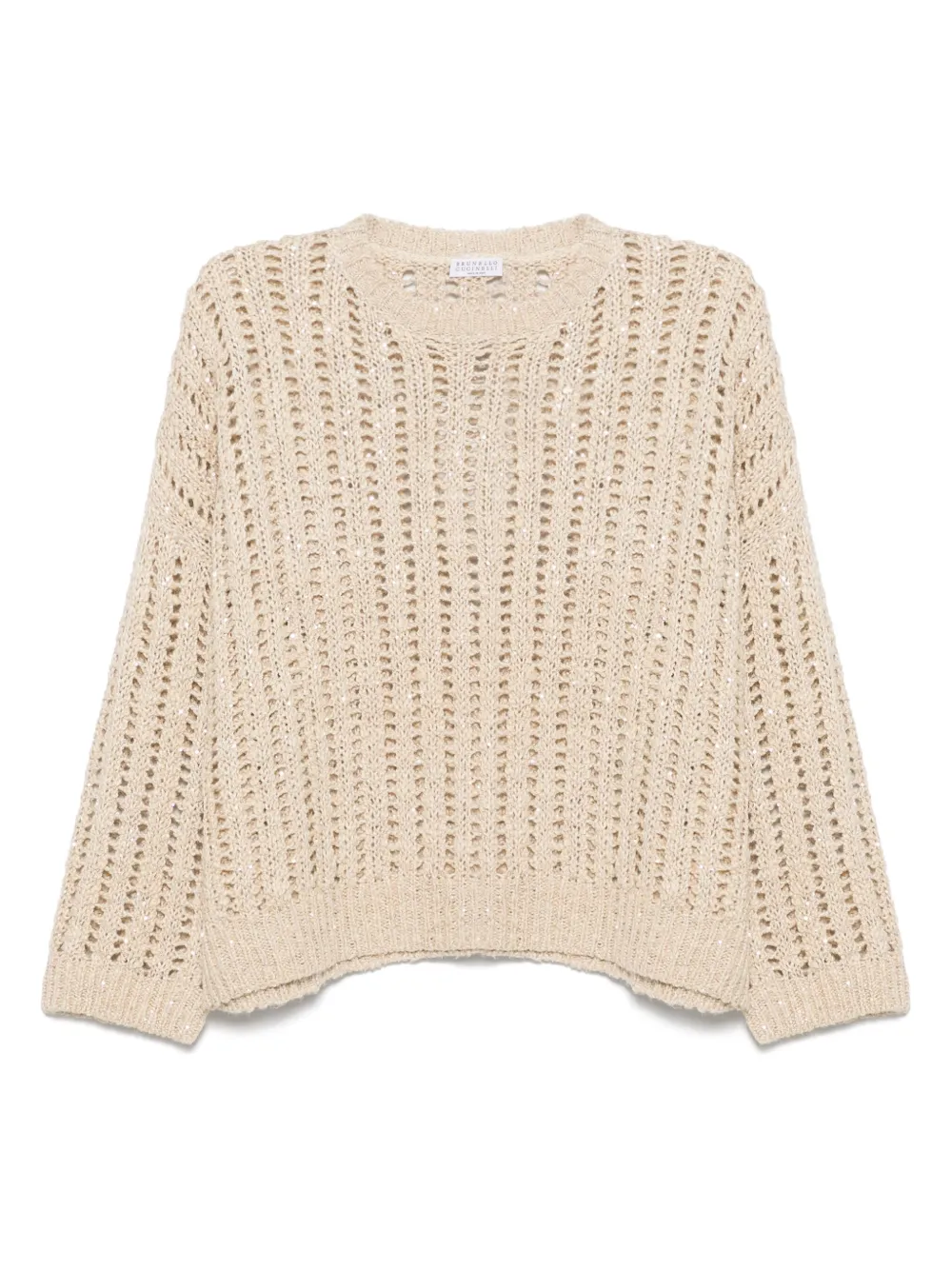 Brunello Cucinelli Opengebreide trui Beige