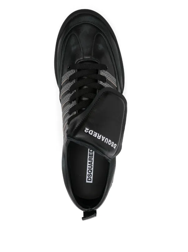 【関税込み】DSQUARED2 Smooth leather＆suede Boxer sneakers Boxer Sneakers
