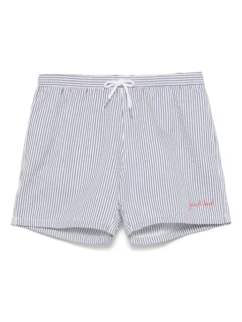 Maison Labiche shorts de playa con eslogan bordado