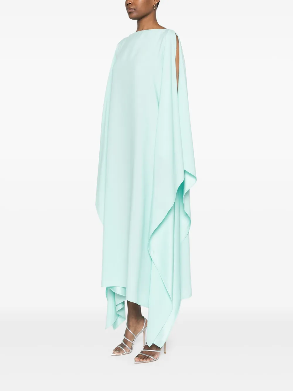 Taller Marmo Buttoned Mila Kaftan Maxi Dress In 绿色