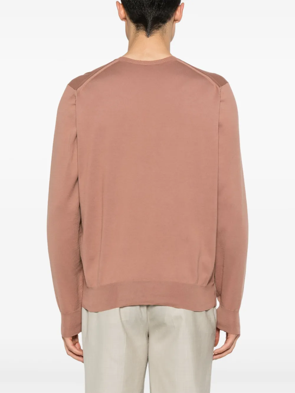 Saint Laurent Fijngebreid T-shirt Bruin