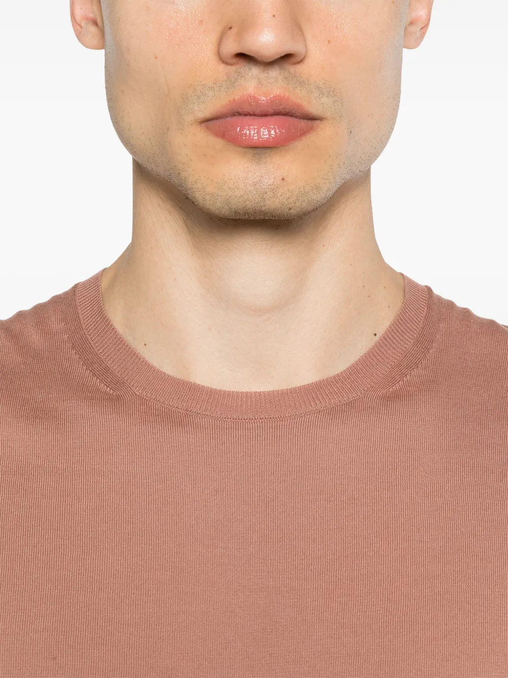 Saint Laurent Fijngebreid T-shirt Bruin