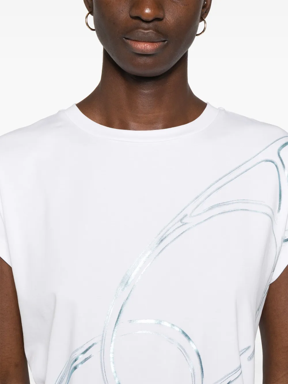 Herno T-shirt met print Wit