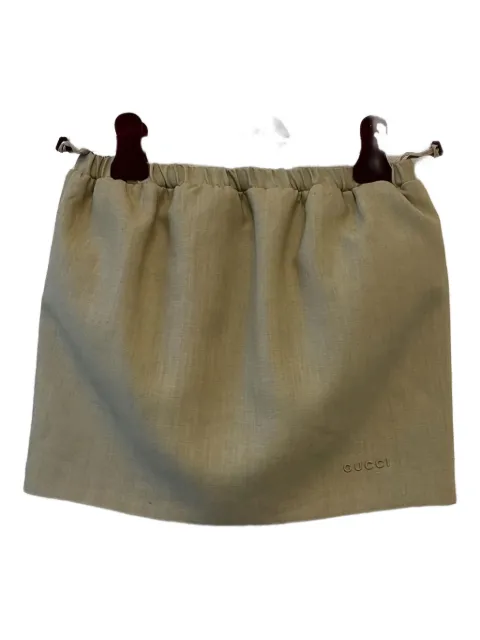 Gucci Tulip elastic-waistband linen mini skirt