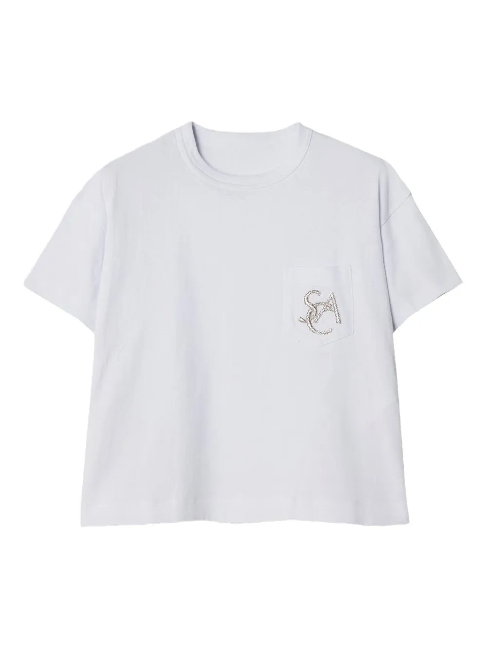 Sacai T-shirt met borstzak Wit