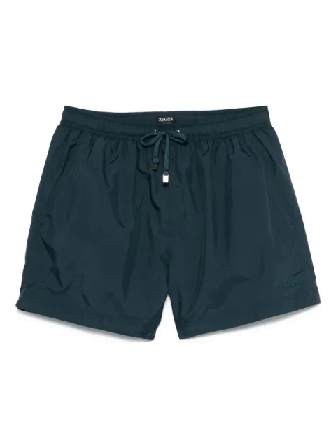 Zegna logo-embroidered swim shorts