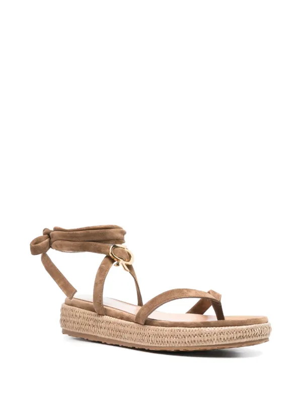 Gianvito Rossi>>スエードのエスパドリーユ Gianvito Rossi スエード エスパドリーユ | ブラウン | FARFETCH JP