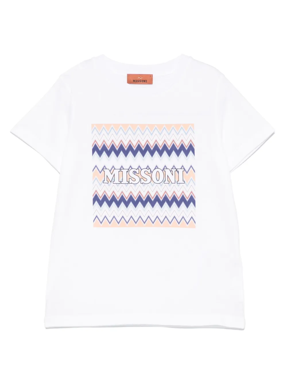 Missoni Kids Katoenen T-shirt met logoprint Wit