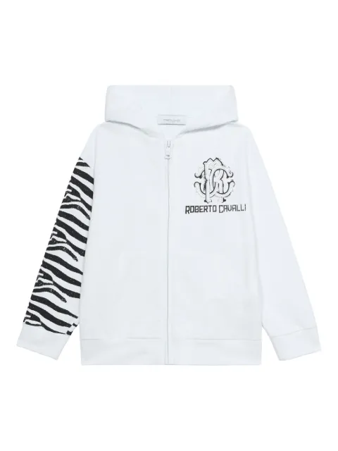 Roberto Cavalli Junior Moletom de capuz com zíper