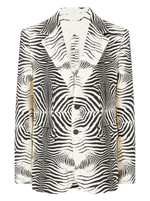 Roberto Cavalli blazer con estampado de leopardo