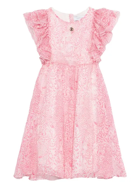 Roberto Cavalli Junior Vestido com estampa de leopardo