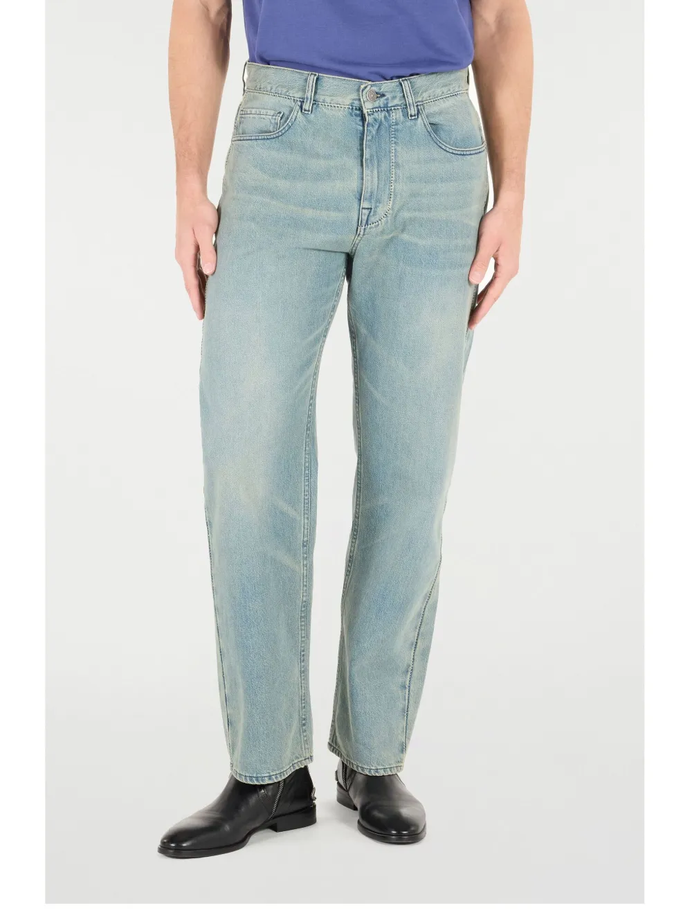 Roberto Cavalli Jeans met geborduurd logo Blauw