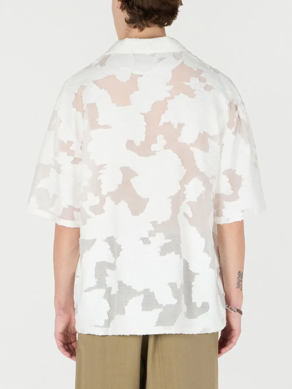 Roberto Cavalli Overhemd met bloemenprint Wit