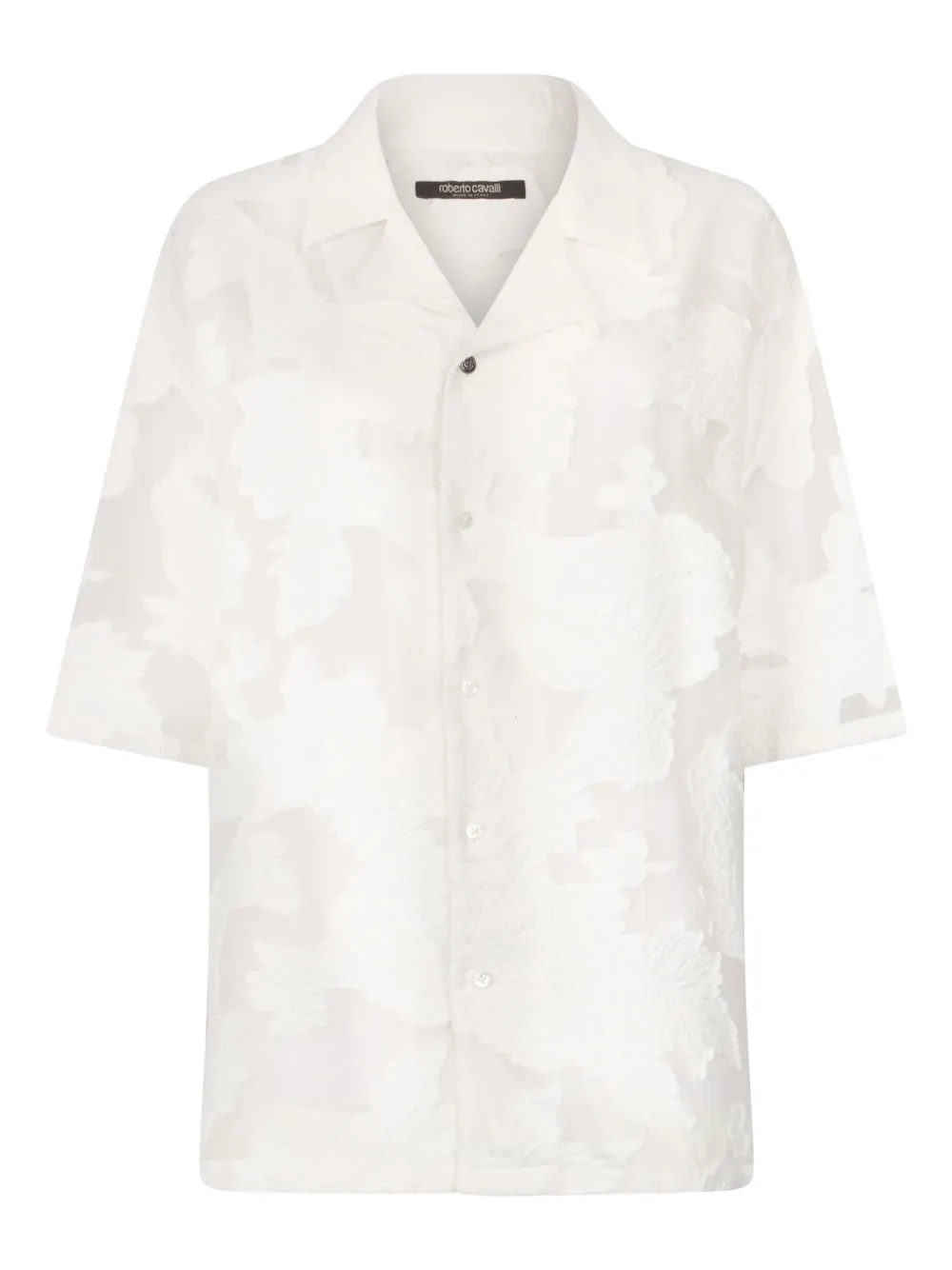 Roberto Cavalli Hemd mit Blumen-Print | Weiß | Image 1