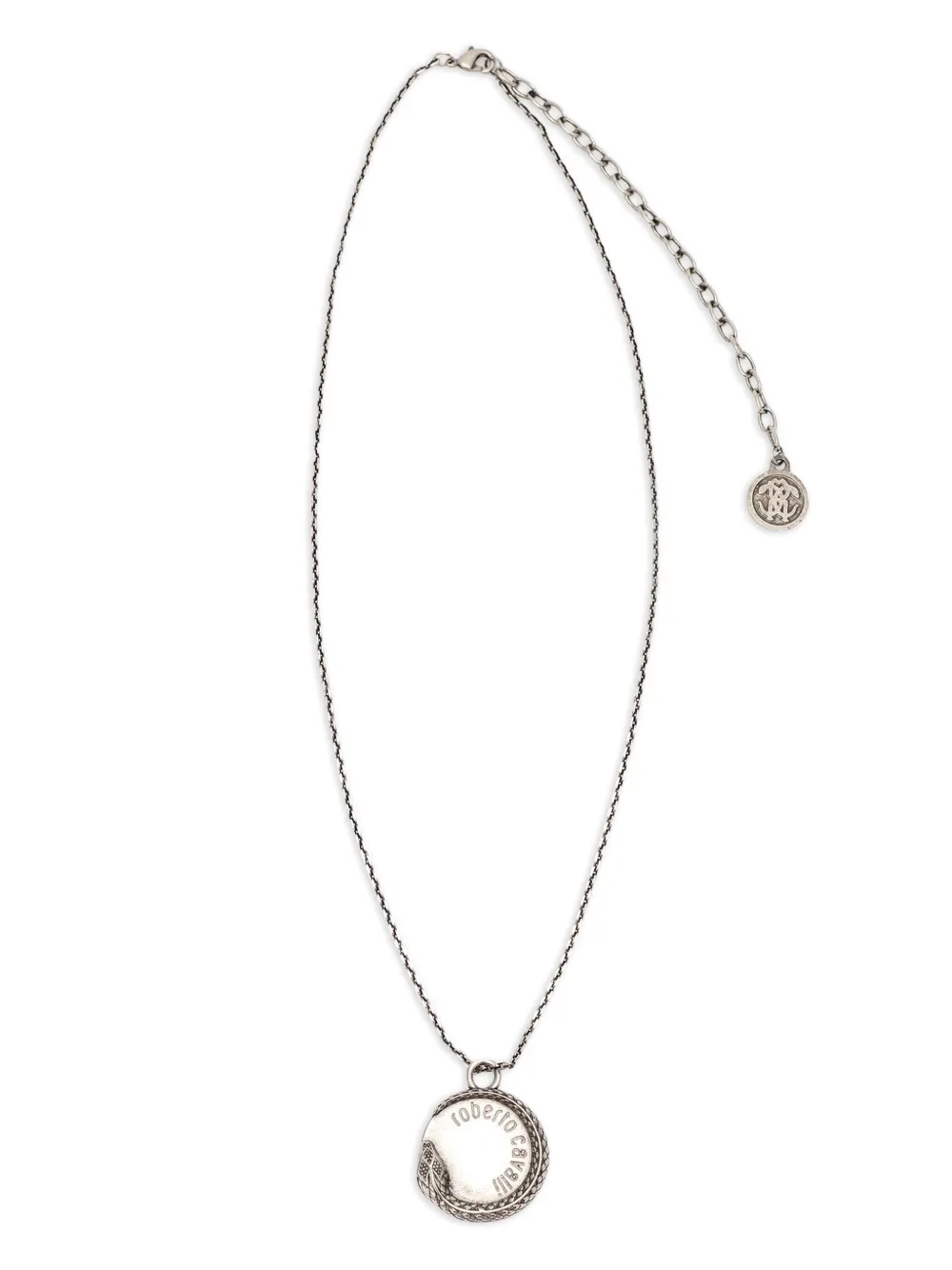 Roberto Cavalli Halskette mit Logo-Anhänger | Silber | Image 1