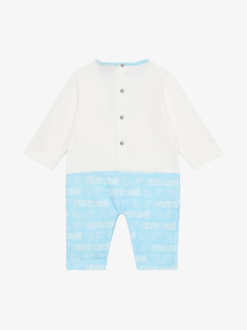 Roberto Cavalli Junior Babypakje met logoprint Blauw