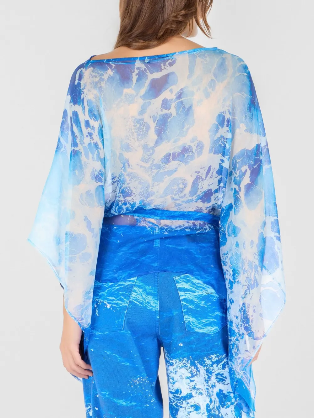 Roberto Cavalli Zijden blouse Blauw