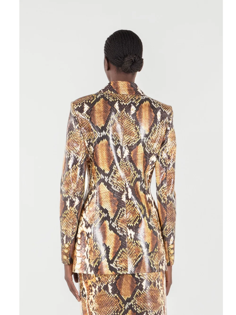 Roberto Cavalli Leren jack Bruin