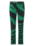 Roberto Cavalli zebra-print jeans - Green