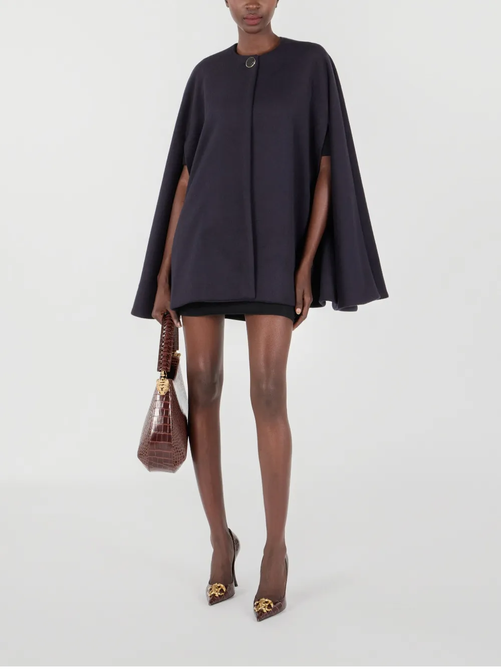 Roberto Cavalli Cape van kasjmierblend Zwart
