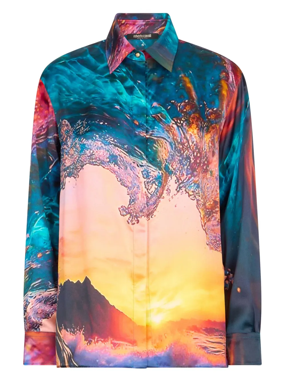 Roberto Cavalli Zijden blouse Oranje