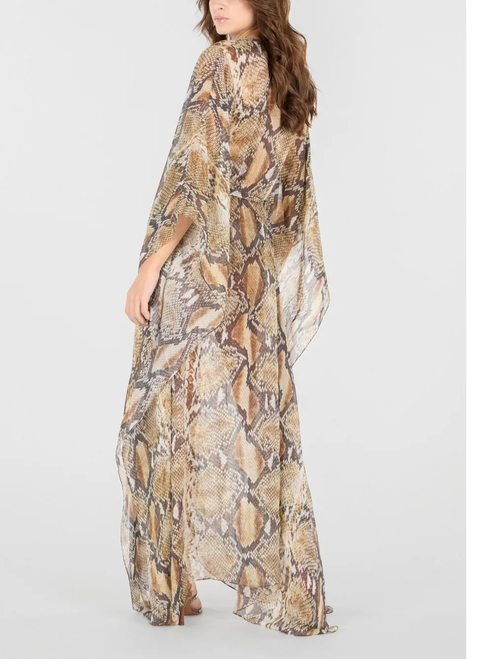 Shop Roberto Cavalli Snakeskin-print Dress In Brown