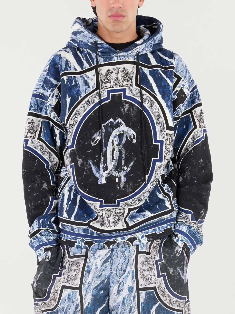 Roberto Cavalli Katoenen hoodie Blauw