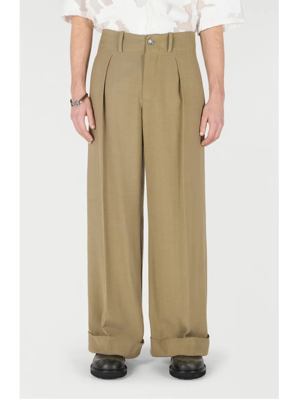 Roberto Cavalli Gedrapeerde broek Bruin