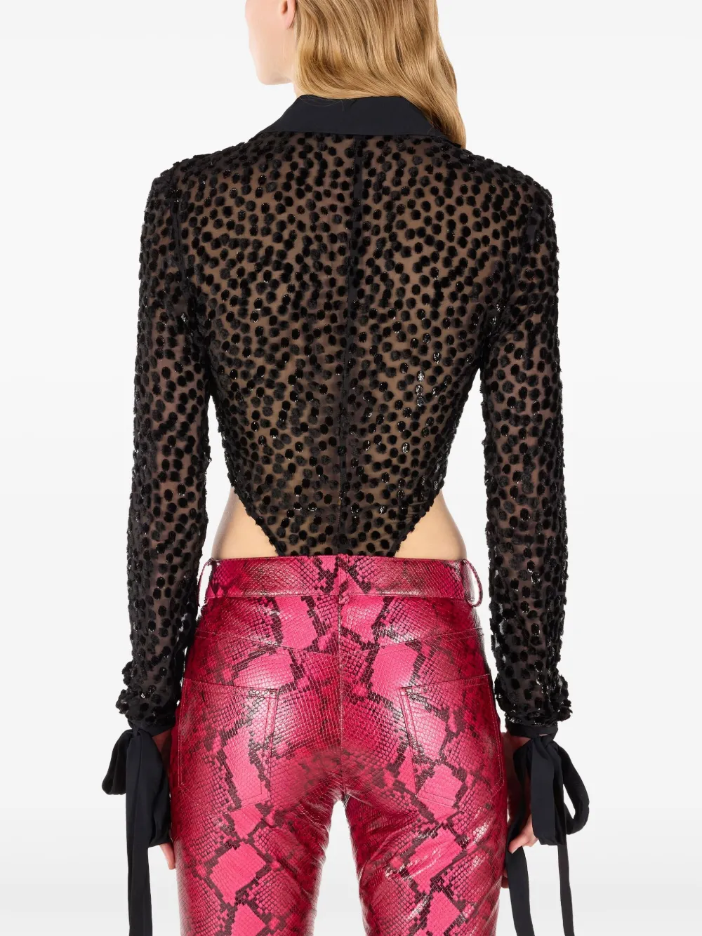 Roberto Cavalli Body met V-hals Zwart