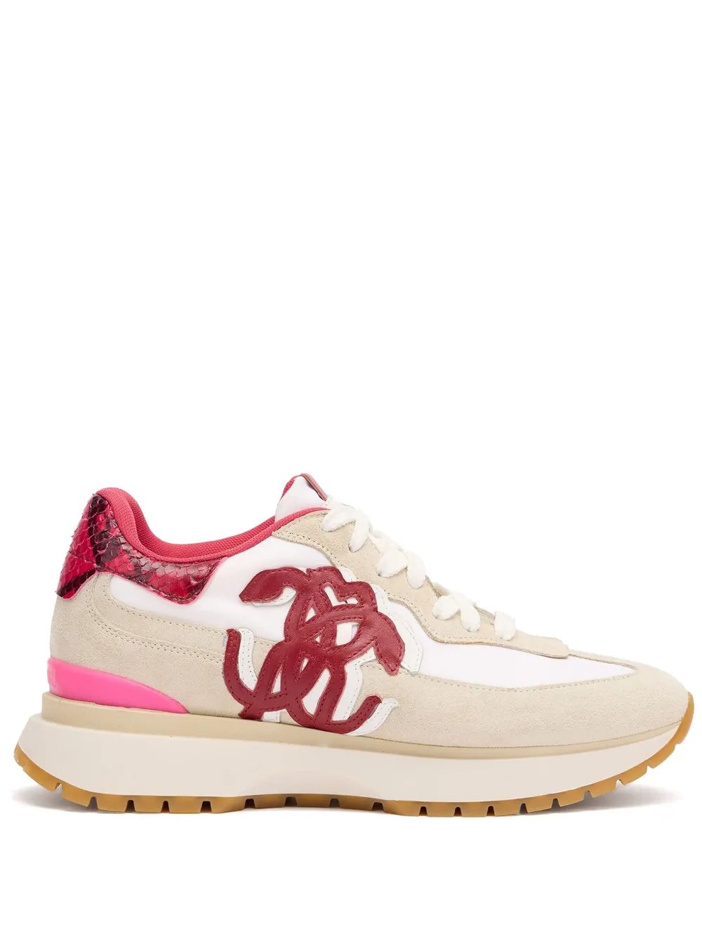 python-print panel sneakers