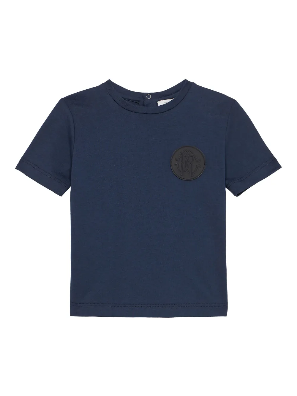 Roberto Cavalli Junior T-shirt met logopatch Blauw