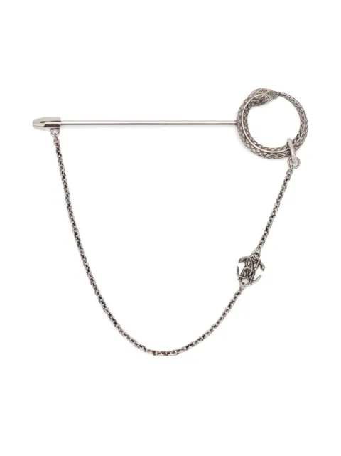 Roberto Cavalli snake-motif brooch
