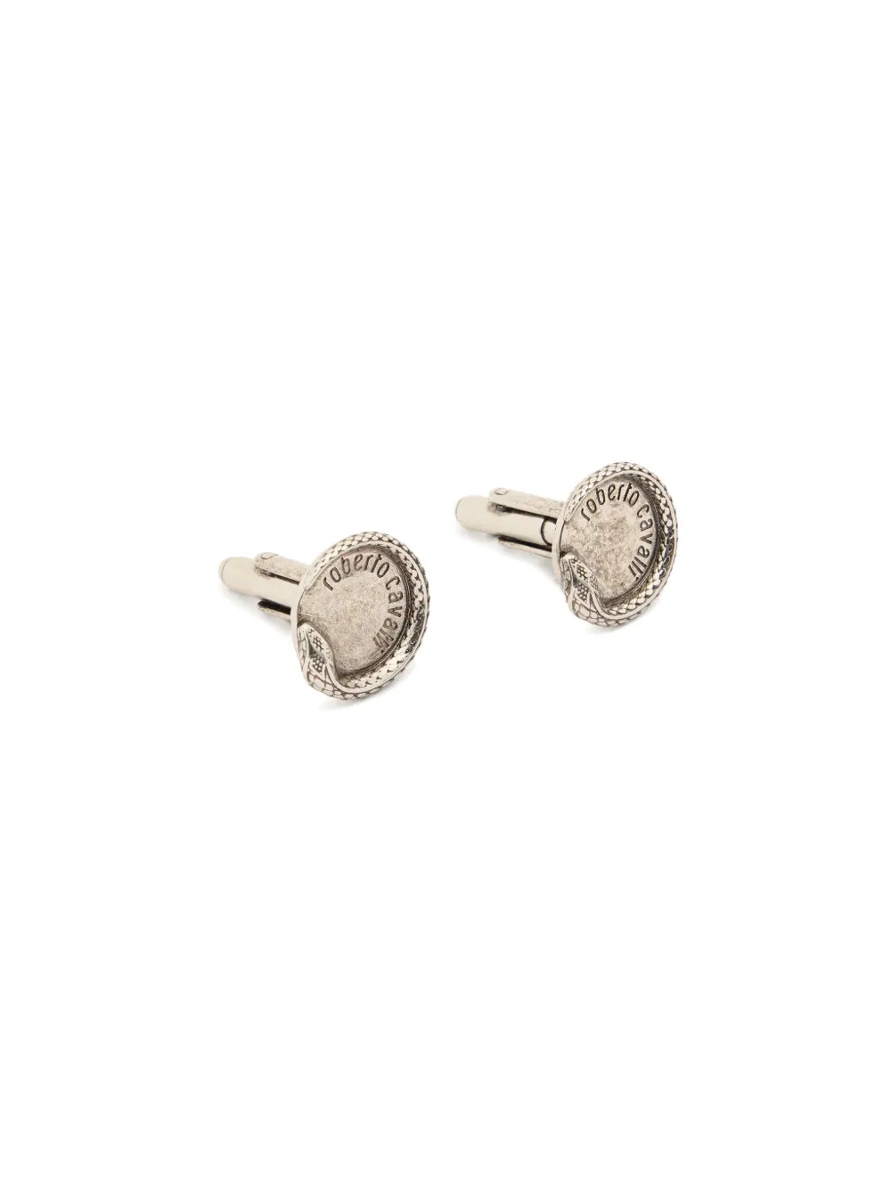 Roberto Cavalli - snake-embossed cufflinks - men