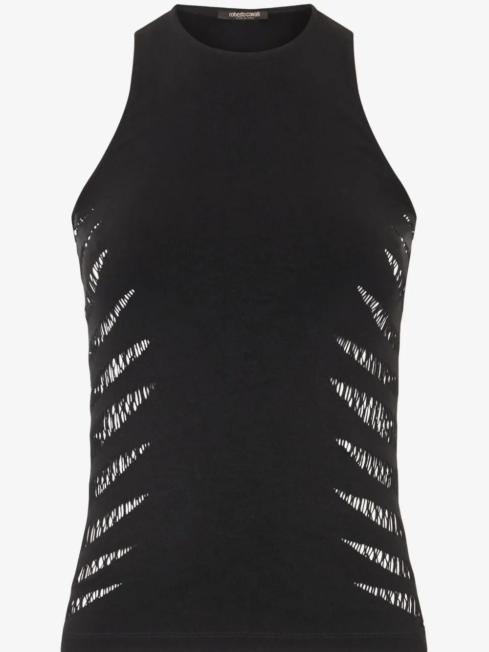 Shop Roberto Cavalli Sleeveless Top In Black