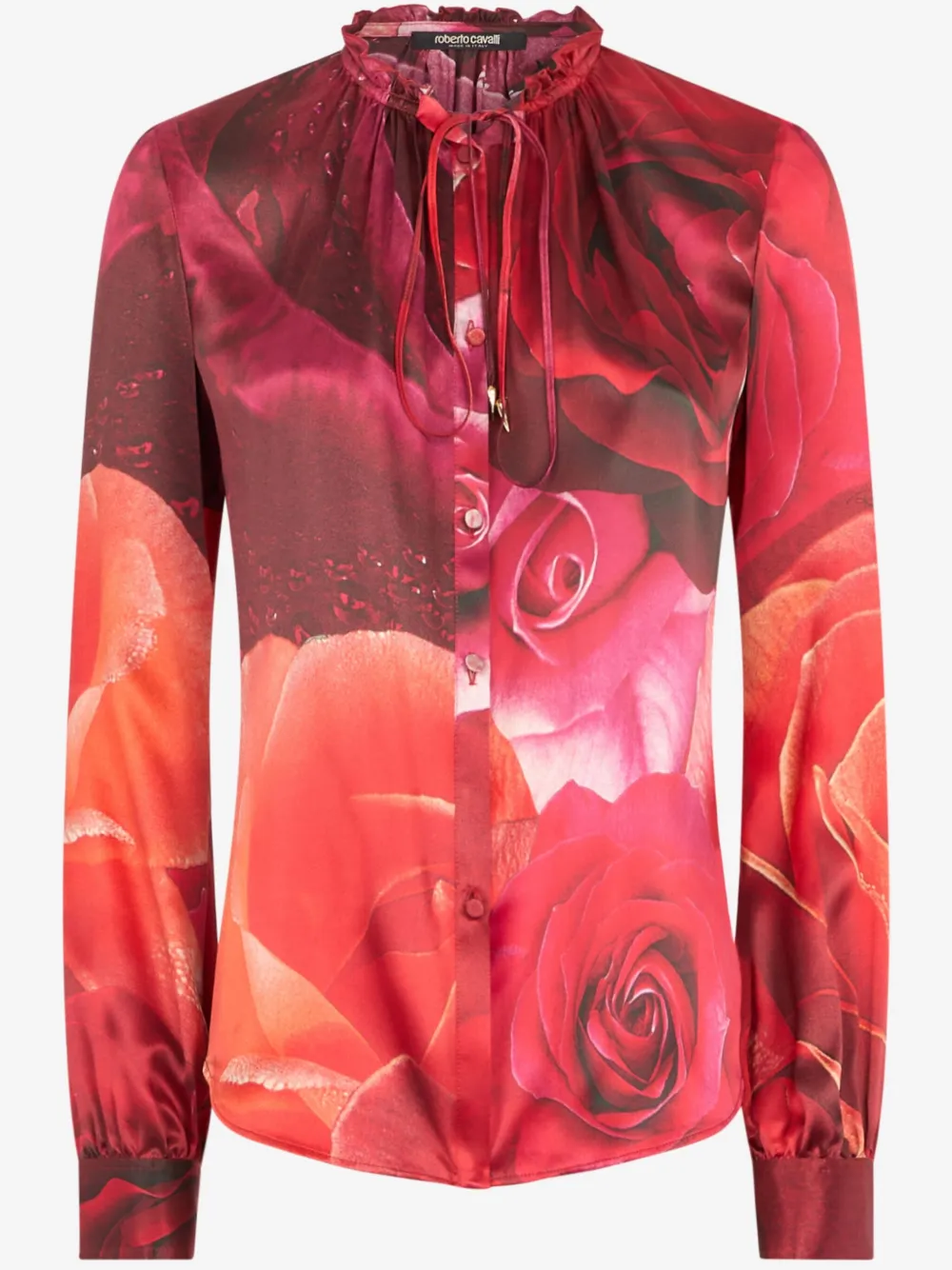ROBERTO CAVALLI FLORAL SILK SHIRT