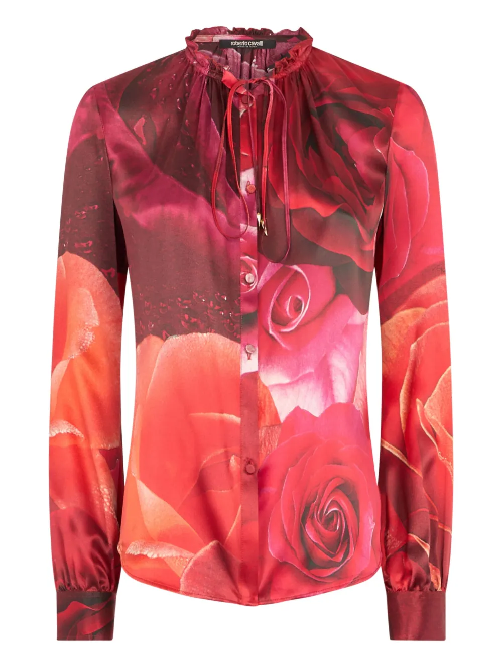 Roberto Cavalli Zijden blouse Rood