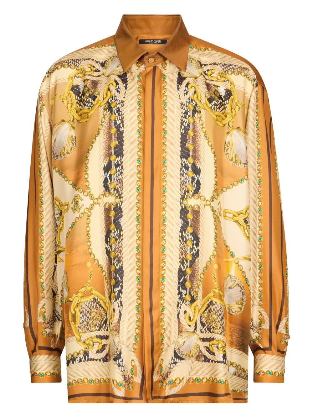 Roberto Cavalli シルクシャツ - オレンジ Roberto Cavalli シルクシャツ - オレンジ