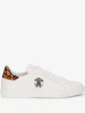 Roberto Cavalli leopard-print panel sneakers - White