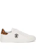 Roberto Cavalli leopard-print panel sneakers - White