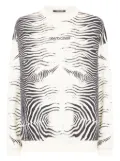Roberto Cavalli zebra-print sweatshirt - White