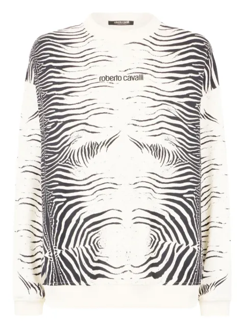 Roberto Cavalli sudadera con estampado de cebra