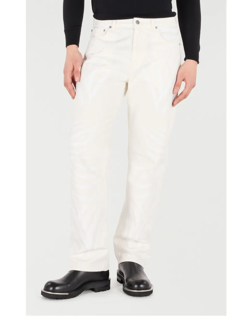Roberto Cavalli Jeans met zebraprint Wit