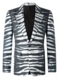 Roberto Cavalli zebra-print blazer - Black
