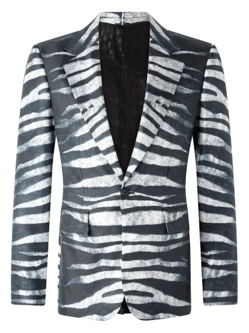 Blazer à imprimé zébré - Roberto Cavalli - Modalova
