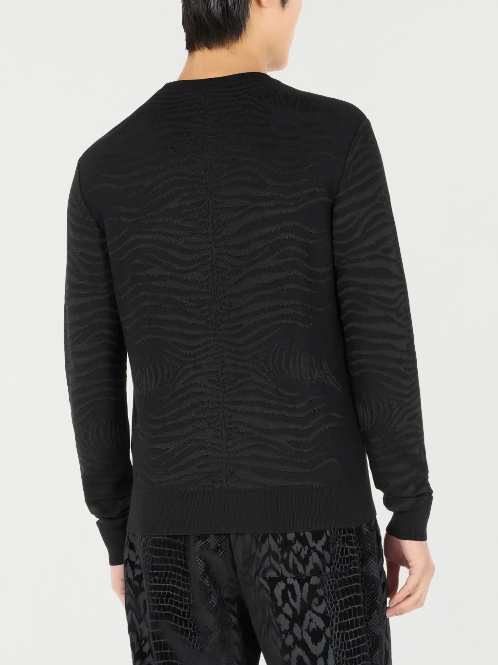 Roberto Cavalli Trui met zebraprint Zwart