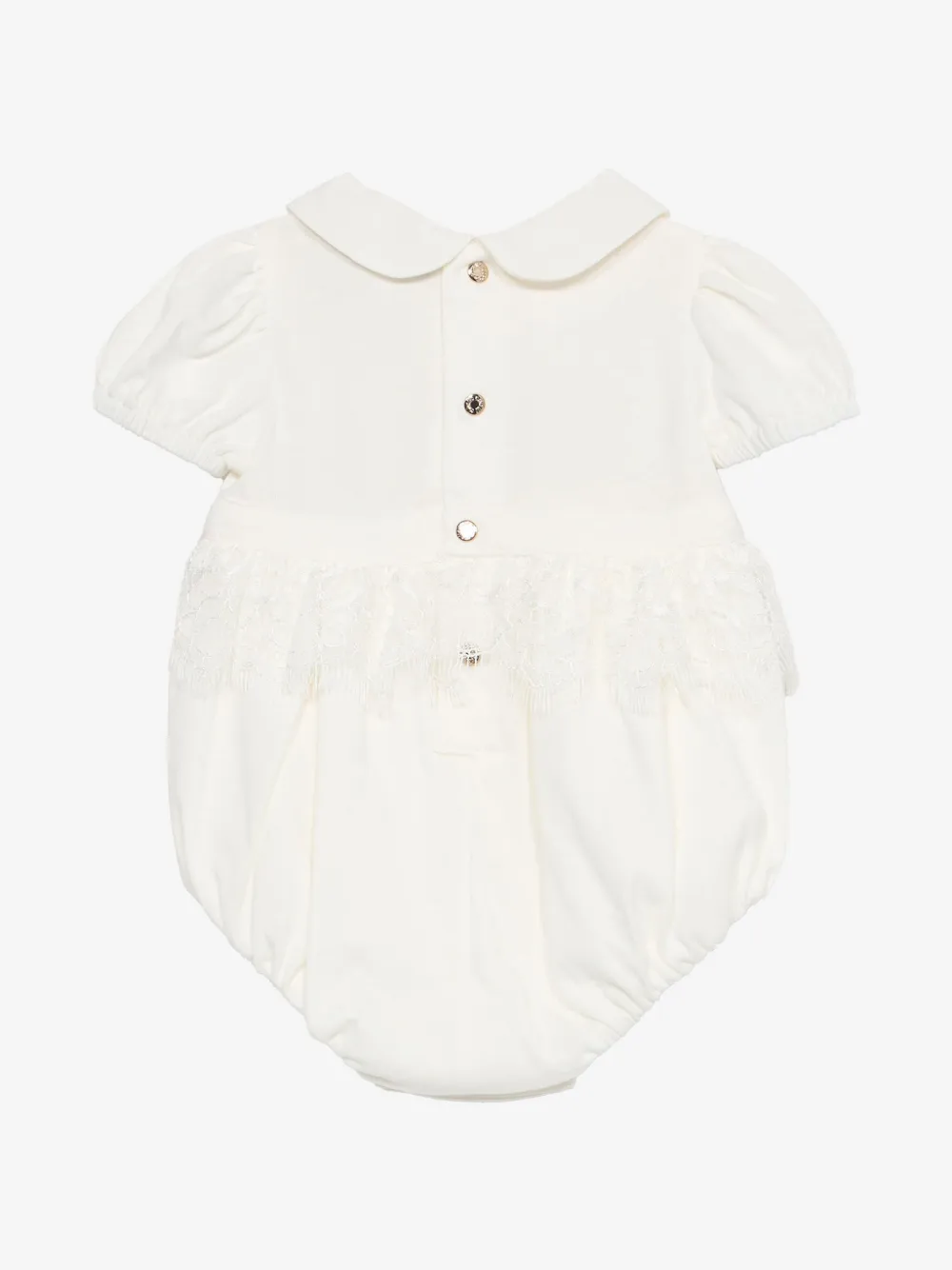 Roberto Cavalli Junior Romper met kanten vlak (set van twee) Wit